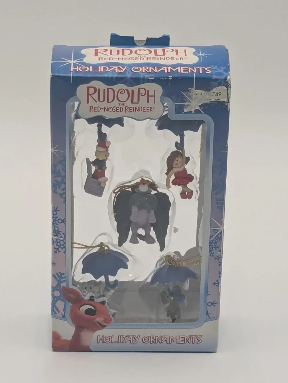 Enesco Rudolph the Red Nosed Reindeer 5pc Mini Christmas Tree Ornament Set